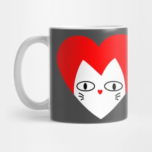 LOVE WHITE CAT Mug